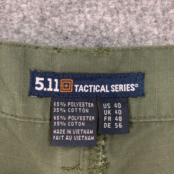 5.11 Tactical Short Men 40 TDU Green Ripstop Taclite PRO Utility Pockets Outdoor - Picture 4 of 14